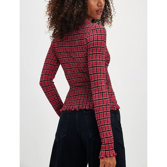 Free People Caught A Feeling Cardi Top Blouse S NWT - Picture 2 of 14